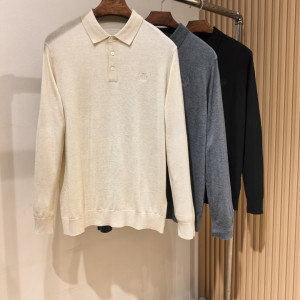 LP 양모 블렌드 기본 카라 니트