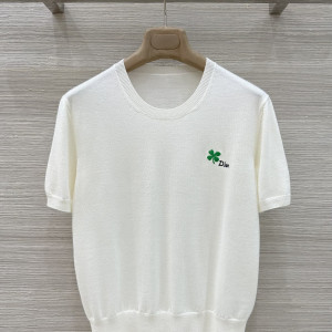 Miss 가든 시리즈 자수 니트 반팔 스웨터