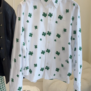 Dior 사잎클로버 자수 셔츠