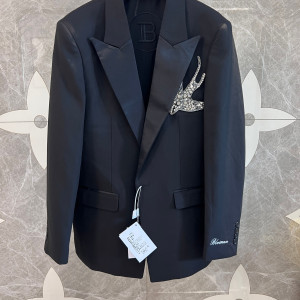 핸드메이드 크리스털 장식 블랙 재킷