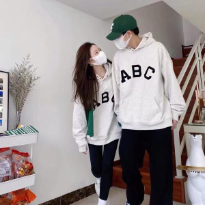 ABC 로고 커플 후드 티셔츠