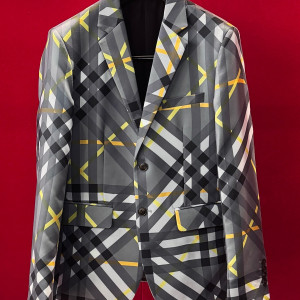 기하학 패턴 그레이 재킷