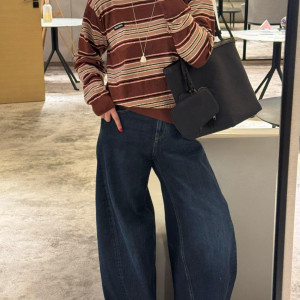 블랙 레더 토트백