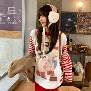 체리업 스트라이프 니트 원피스