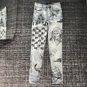 그래픽 프린트 데님 진